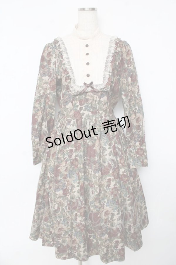 画像1: Innocent World / マリアンヌ・ゴブランワンピース L ベージュ Y-25-10-15-086-IW-OP-AS-ZY (1)