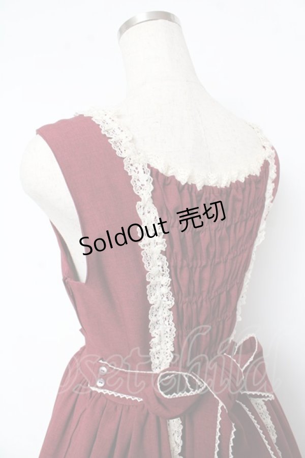 画像5: Innocent World / リバイバルクラシカルリボンジャンパースカート M ボルドー Y-25-10-15-087-IW-OP-SZ-ZY (5)