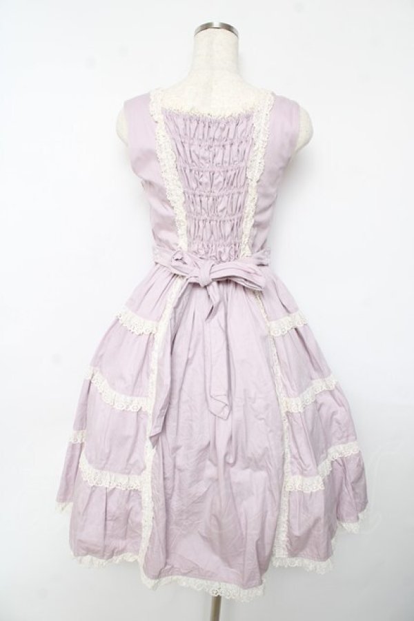 画像2: Innocent World / クラシカルティアードジャンパースカート M ラベンダー Y-25-10-15-088-IW-OP-SZ-ZY (2)