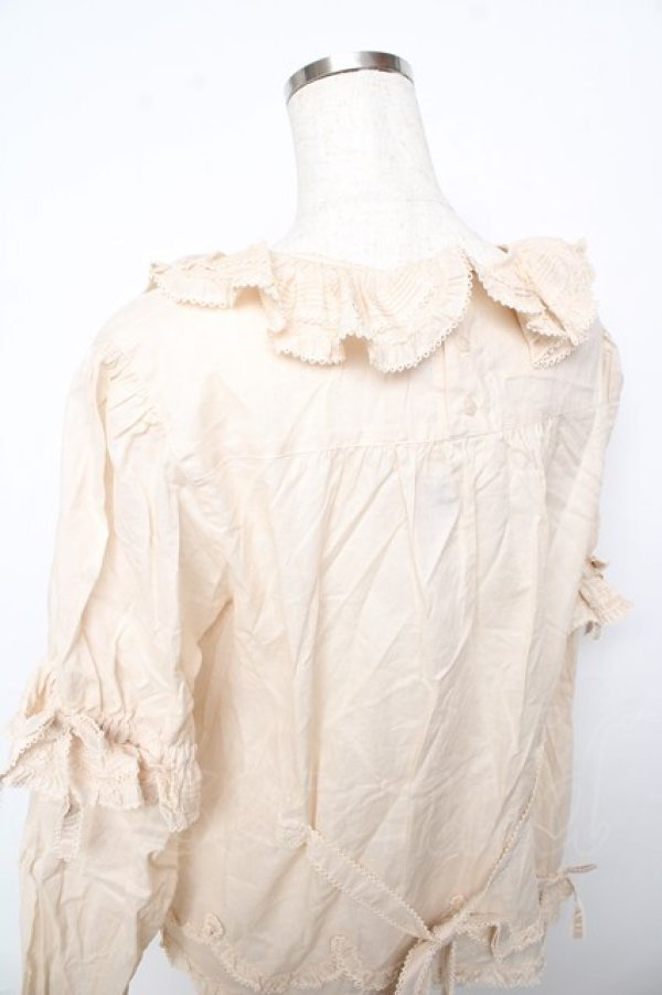 画像5: PINK HOUSE / Berry Rose刺繍入りブラウス F 生成り Y-25-10-15-010-LO-BL-SZ-ZY (5)