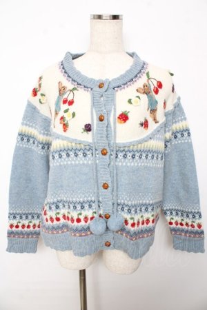 画像: PINK HOUSE / PETER RABBIT CARDIGAN F サックス Y-25-10-15-013-LO-TO-SZ-ZY