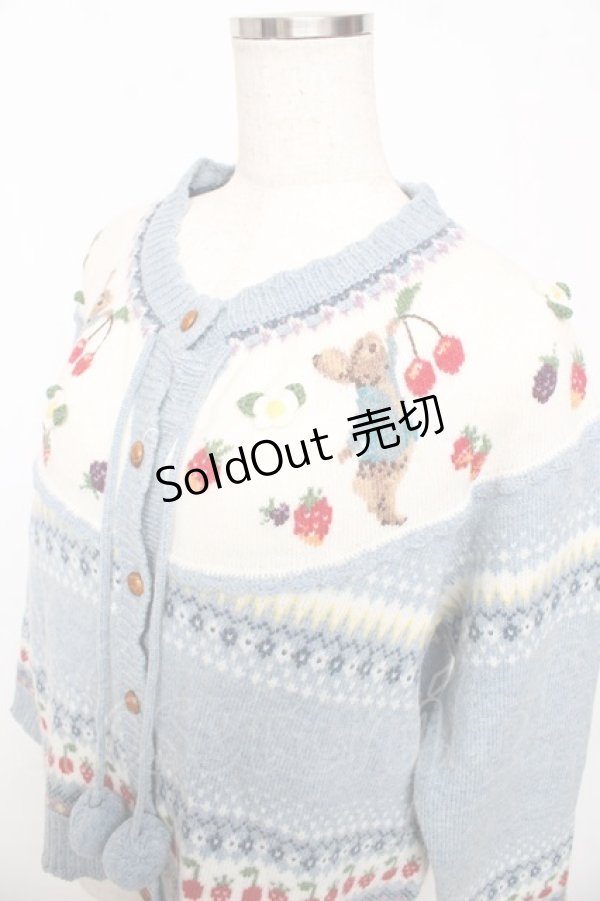 画像3: PINK HOUSE / PETER RABBIT CARDIGAN F サックス Y-25-10-15-013-LO-TO-SZ-ZY (3)