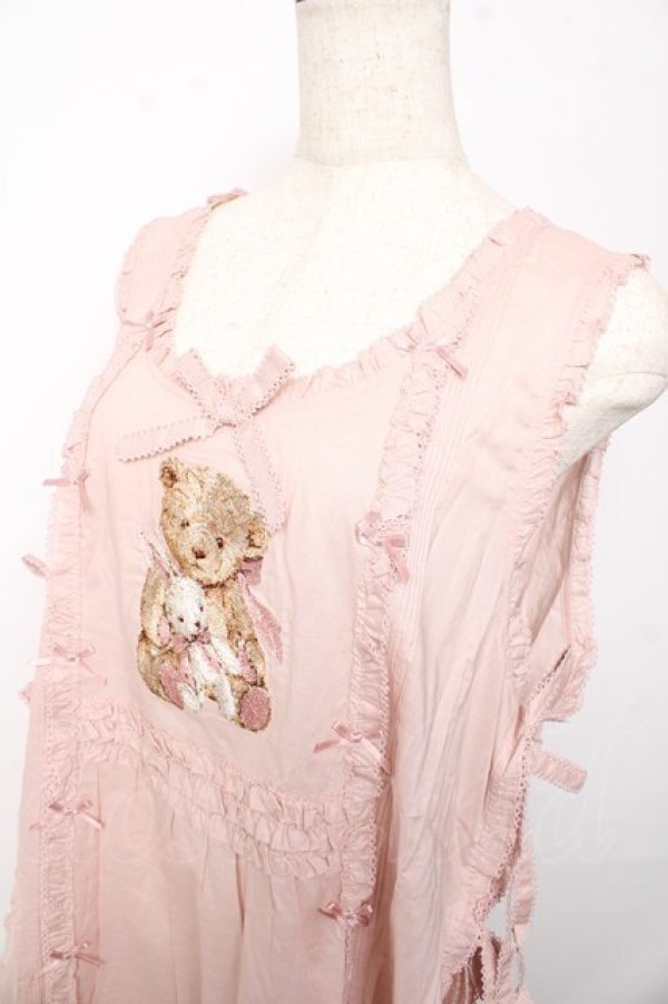 画像3: PINK HOUSE / ひな菊ロンド刺繍タブリエ F ピンク Y-25-10-15-019-LO-OP-SZ-ZY (3)