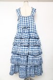 画像2: PINK HOUSE / ギンガムチェックロングワンピース F 青 Y-25-10-15-020-LO-OP-SZ-ZY (2)
