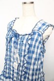 画像3: PINK HOUSE / ギンガムチェックロングワンピース F 青 Y-25-10-15-020-LO-OP-SZ-ZY (3)