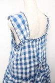 画像5: PINK HOUSE / ギンガムチェックロングワンピース F 青 Y-25-10-15-020-LO-OP-SZ-ZY (5)