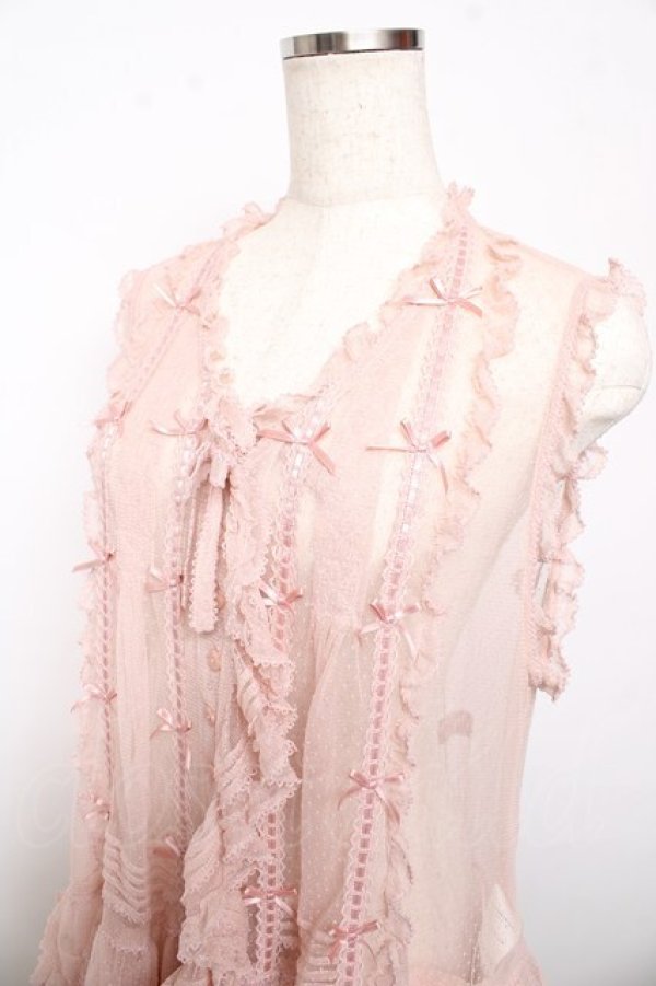画像3: PINK HOUSE / ドットチュールレースベスト F ピンク Y-25-10-15-003-LO-BL-SZ-ZY (3)