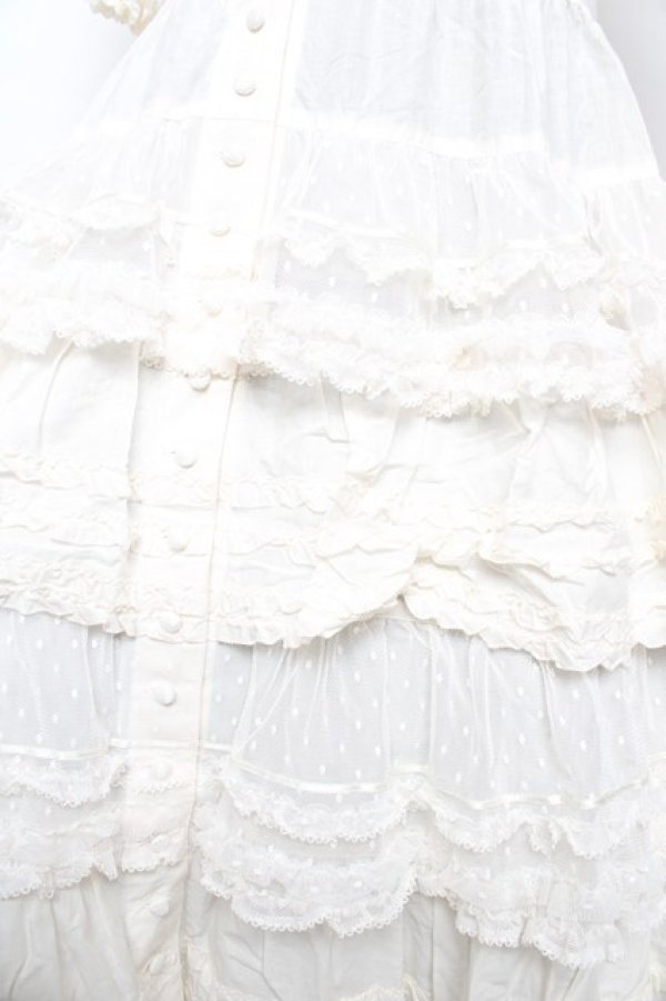 画像4: PINK HOUSE / ポルカドットチュール使いワンピース F 白 Y-25-10-15-023-LO-OP-SZ-ZY (4)