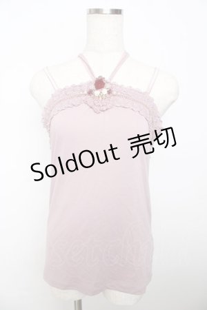 画像: axes femme / ホルター付きキャミソール M 淡ピンク Y-25-10-16-044-AX-TO-SZ-ZT203