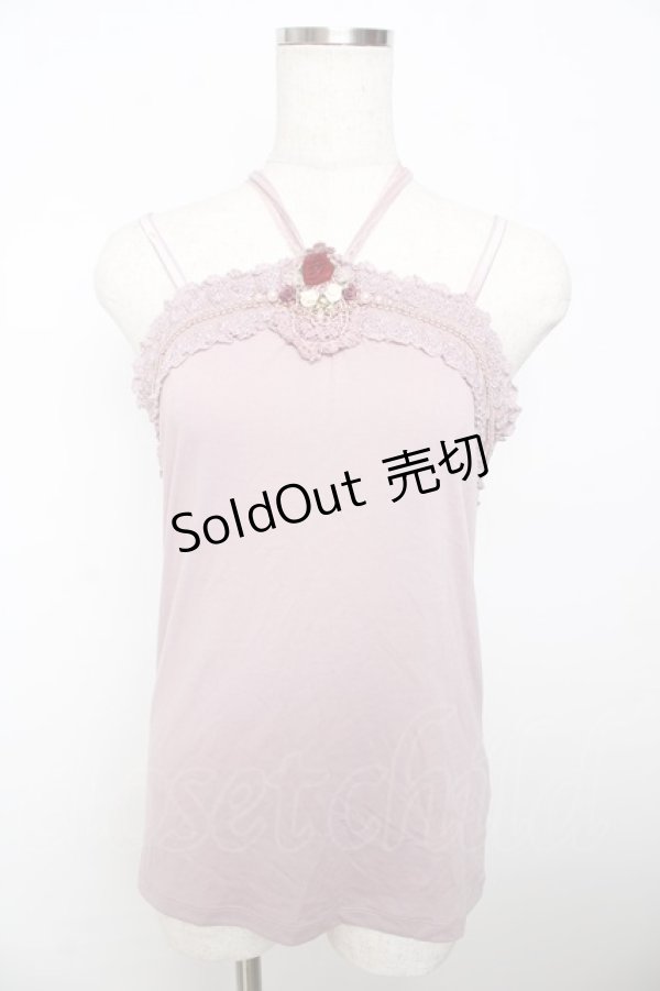 画像1: axes femme / ホルター付きキャミソール M 淡ピンク Y-25-10-16-044-AX-TO-SZ-ZT203 (1)