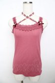 画像1: axes femme / バラクロスストラップキャミ M 濃ピンク Y-25-10-16-047-AX-TO-SZ-ZT201 (1)