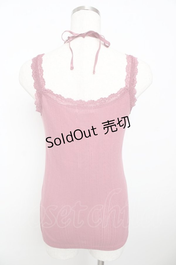 画像2: axes femme / バラクロスストラップキャミ M 濃ピンク Y-25-10-16-047-AX-TO-SZ-ZT201 (2)