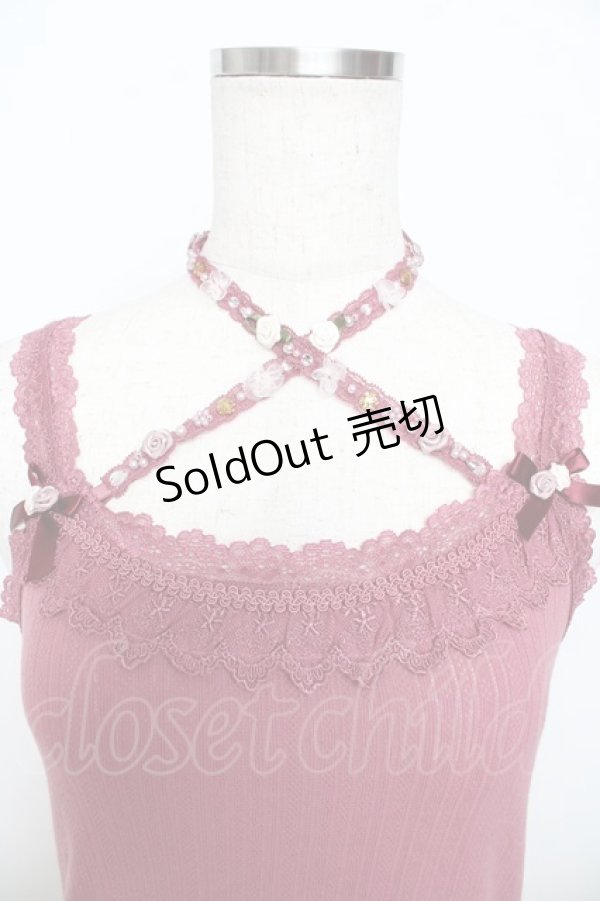 画像3: axes femme / バラクロスストラップキャミ M 濃ピンク Y-25-10-16-047-AX-TO-SZ-ZT201 (3)