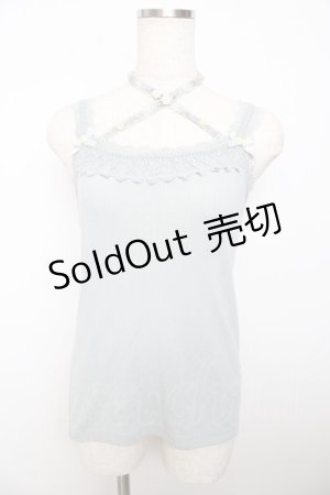 画像: axes femme / バラクロスストラップキャミ M サックス Y-25-10-16-048-AX-TO-SZ-ZY