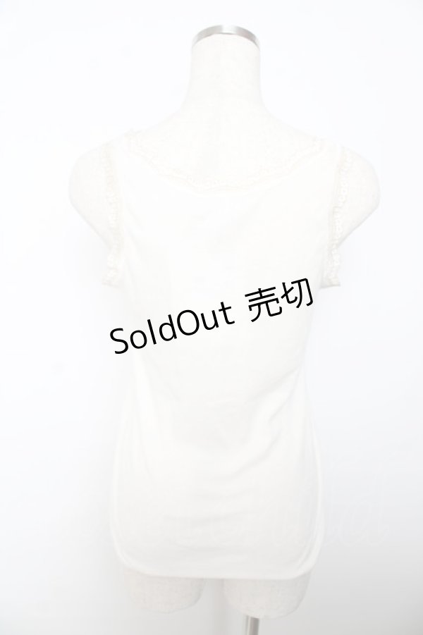 画像2: axes femme / ラメ刺繍タンクトップ M 生成り Y-25-10-16-052-AX-TO-SZ-ZT201 (2)