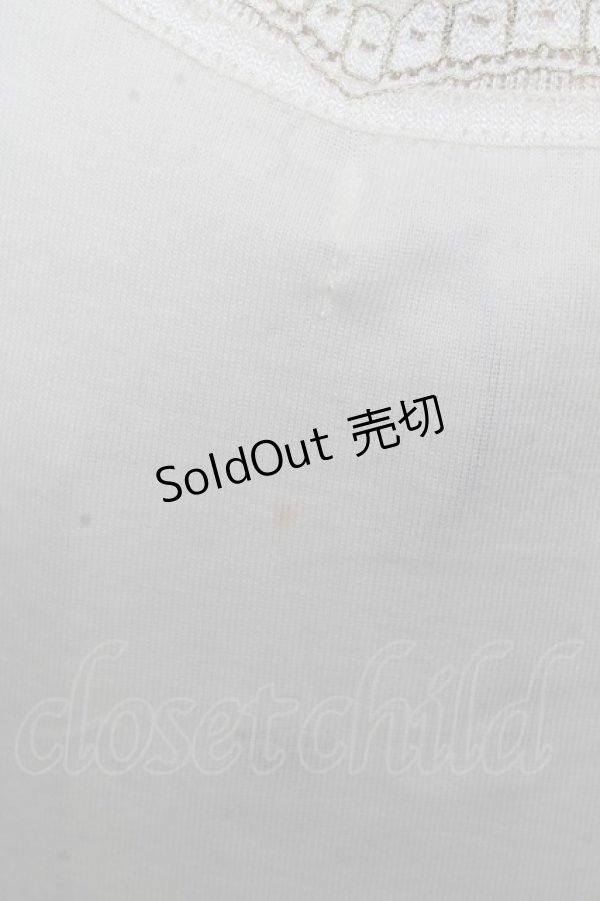 画像3: axes femme / ラメ刺繍タンクトップ M 生成り Y-25-10-16-052-AX-TO-SZ-ZT201 (3)