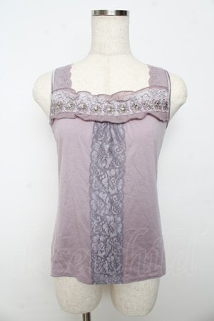 画像: axes femme / フロントレースビジュータンク M ラベンダー Y-25-10-16-056-AX-TO-SZ-ZY