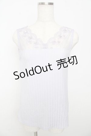 画像: 【SALE】axes femme / 繊細レースタンク M ラベンダー Y-25-10-16-057-AX-TO-SZ-ZT201