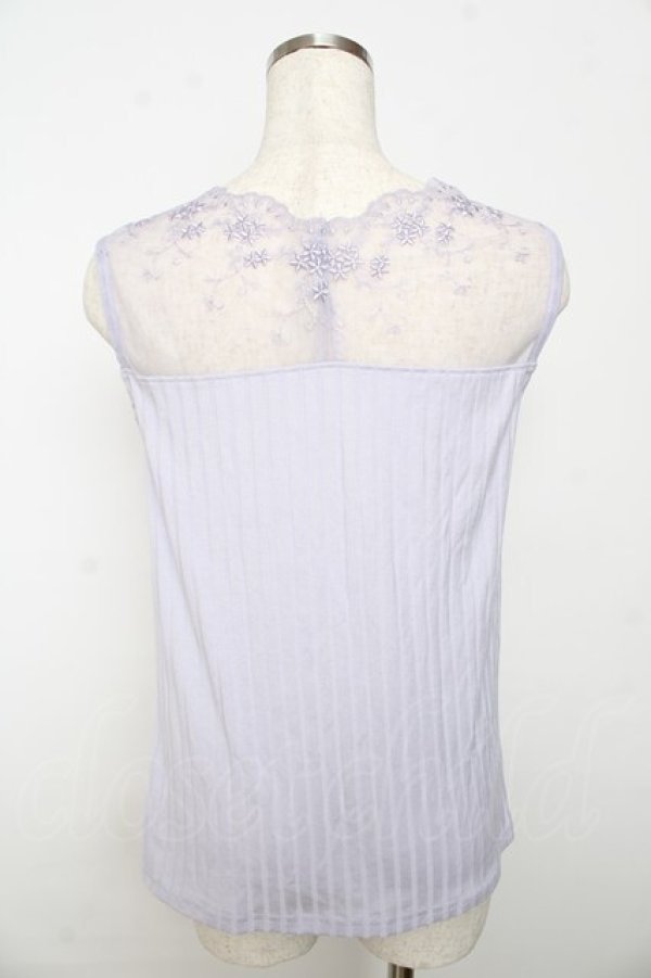 画像2: axes femme / 繊細レースタンク M ラベンダー Y-25-10-16-057-AX-TO-SZ-ZT201 (2)