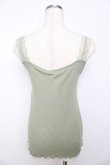 画像2: axes femme / レース使いリブタンク M グリーン Y-25-10-16-061-AX-TO-SZ-ZT139 (2)