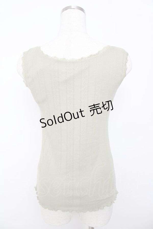 画像2: axes femme / はしごリボンタンク M グリーン Y-25-10-16-062-AX-TO-SZ-ZT139 (2)