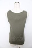 画像2: axes femme / ビーズテープ使いタンク M カーキ Y-25-10-16-063-AX-TO-SZ-ZT190 (2)