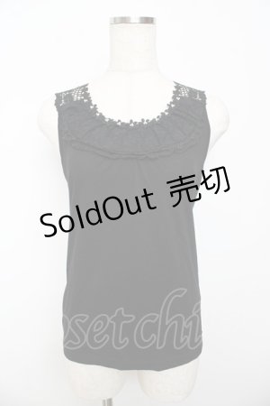 画像: axes femme / バックモチーフレースタンク M 黒 Y-25-10-16-065-AX-TO-SZ-ZT153