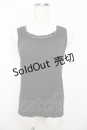 画像: axes femme / ビジュー使いタンクトップ M 黒 Y-25-10-16-067-AX-TO-SZ-ZT153