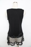 画像2: axes femme / 裾ドットチュールタンク M 黒 Y-25-10-16-068-AX-TO-SZ-ZT153 (2)
