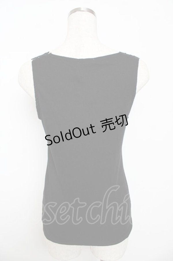 画像2: 【SALE】axes femme / フラワーレーステレコタンク M モカ Y-25-10-16-069-AX-TO-SZ-ZT153 (2)