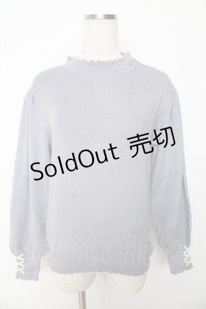 画像: axes femme / ウォッシャブルメローニット F サックス Y-25-10-16-073-AX-TO-SZ-ZY