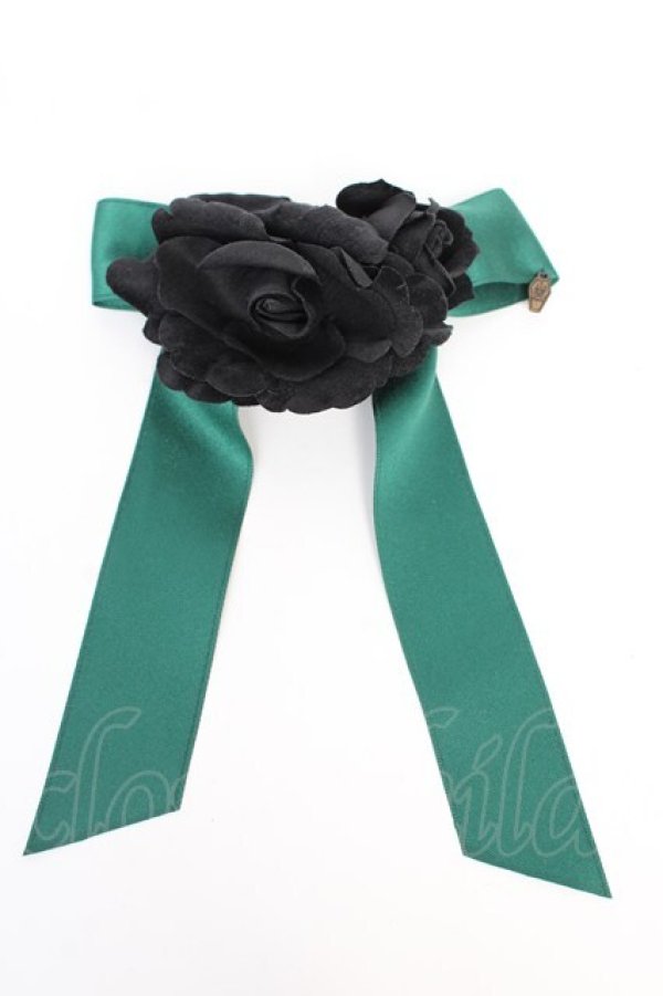 画像1: Moi-meme-Moitie / リボンコサージュ・ブローチ  グリーン Y-25-10-16-012-MO-ZA-SZ-ZY (1)