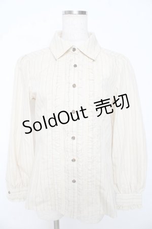 画像: axes femme / ストライプブラウス M 生成り Y-25-10-16-086-AX-BL-SZ-ZY