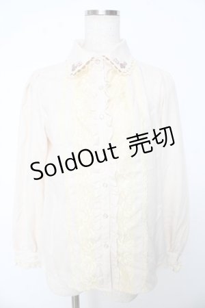 画像: axes femme / 巻きバラ付きブラウス M 生成り Y-25-10-16-087-AX-BL-SZ-ZY