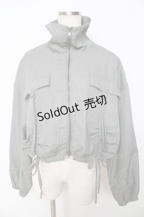 画像1: axes femme / ギャザーデザインブルゾン F グレー Y-25-10-16-091-AX-TO-SZ-ZI (1)