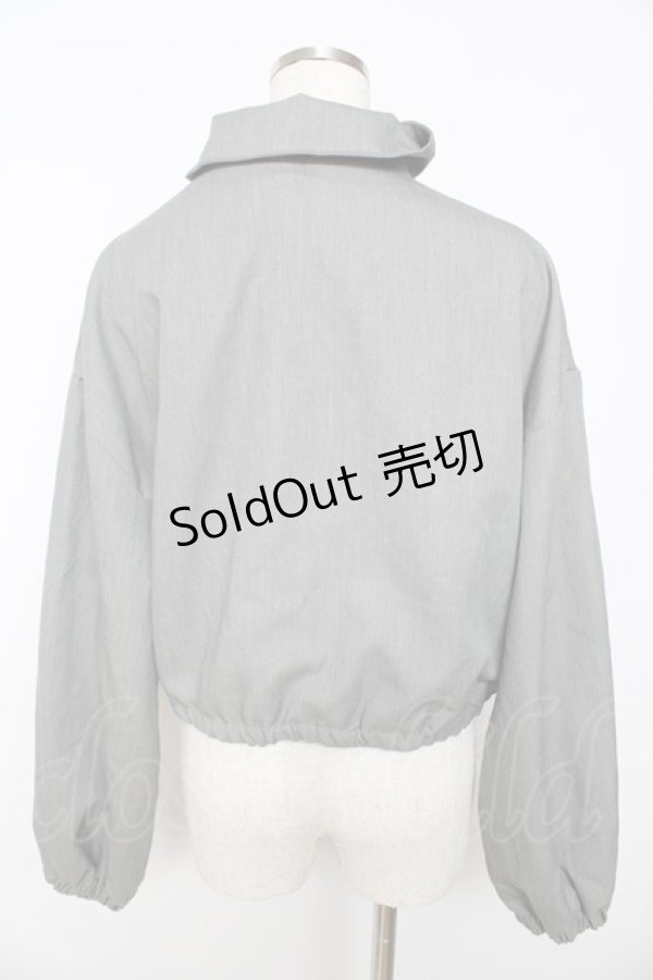 画像2: axes femme / ギャザーデザインブルゾン F グレー Y-25-10-16-091-AX-TO-SZ-ZI (2)