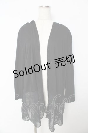 画像: axes femme / フード付UVカットロングカーディガン F 黒 Y-25-10-16-094-AX-TO-SZ-ZI