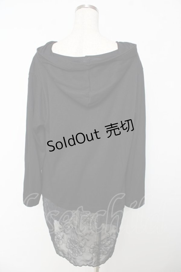 画像2: axes femme / フード付UVカットロングカーディガン F 黒 Y-25-10-16-094-AX-TO-SZ-ZI (2)