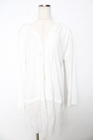 画像: axes femme / フード付UVカットロングカーディガン F 白 Y-25-10-16-095-AX-TO-SZ-ZY