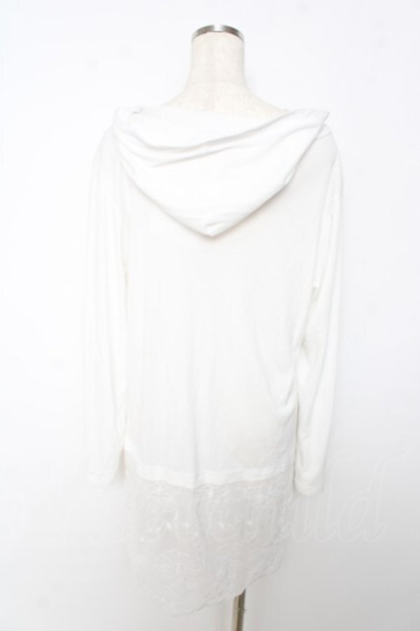 画像2: axes femme / フード付UVカットロングカーディガン F 白 Y-25-10-16-095-AX-TO-SZ-ZI (2)