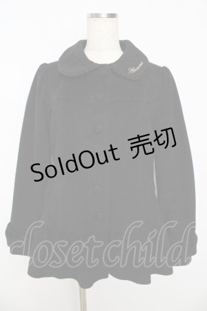 画像: axes femme POETIQUE / バックリボン襟ショートコート M 黒 Y-25-10-16-108-AX-CO-SZ-ZY