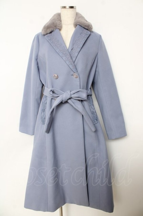 axes femme / テーラー襟コート M ブルー Y-25-10-16-109-AX-CO