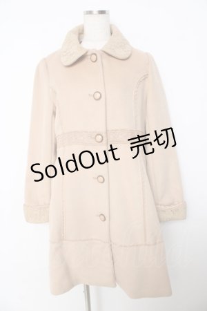 画像: axes femme / レース使いコート M ベージュ Y-25-10-16-110-AX-CO-SZ-ZY