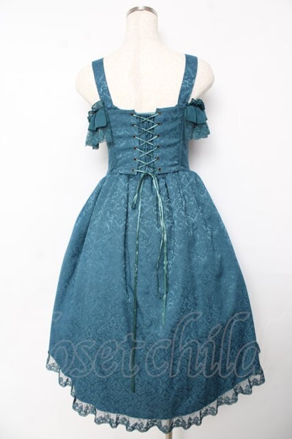 画像2: ATELIER PIERROT / フィッシュテールジャンパースカート  グリーン Y-25-10-16-114-EL-OP-SZ-ZY (2)