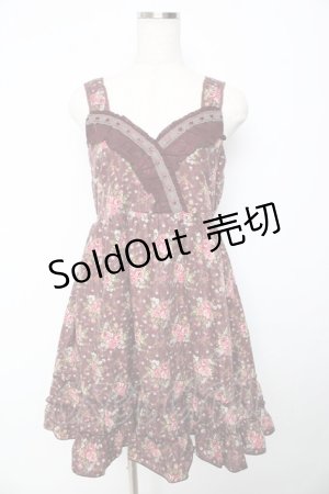 画像: axes femme / ローズブーケ柄チュニック M ワイん Y-25-10-16-118-AX-OP-SZ-ZI