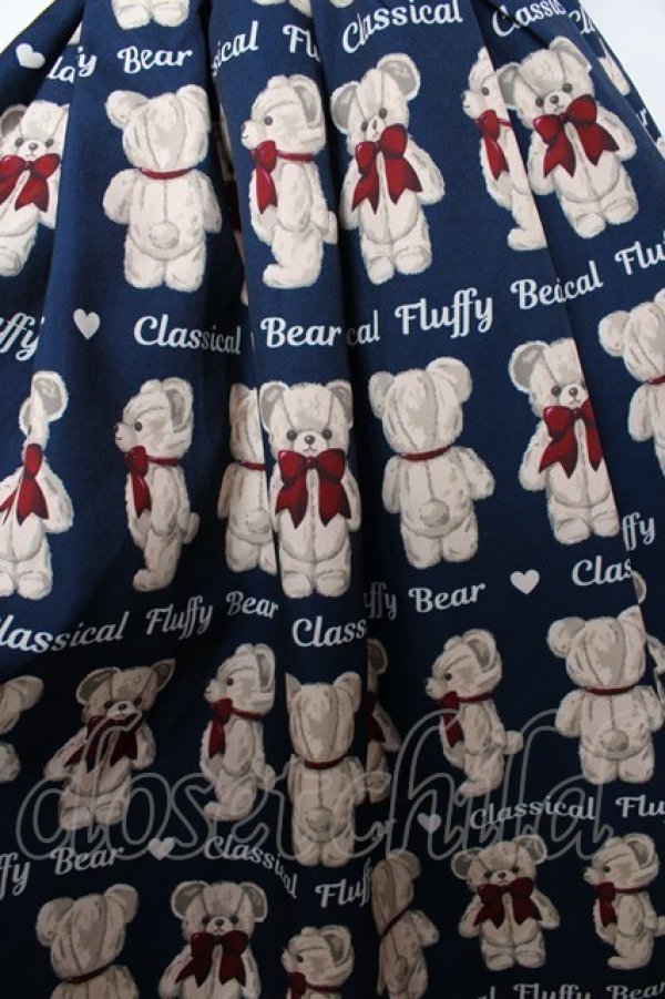 画像3: axes femme kawaii / フラッフィベアジャンスカ M 紺 Y-25-10-16-119-AX-OP-SZ-ZY (3)