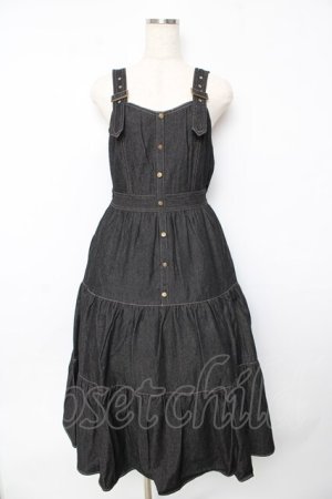 画像: axes femme POETIQUE / ティアードロングワンピース M 黒 Y-25-10-16-122-AX-OP-SZ-ZY