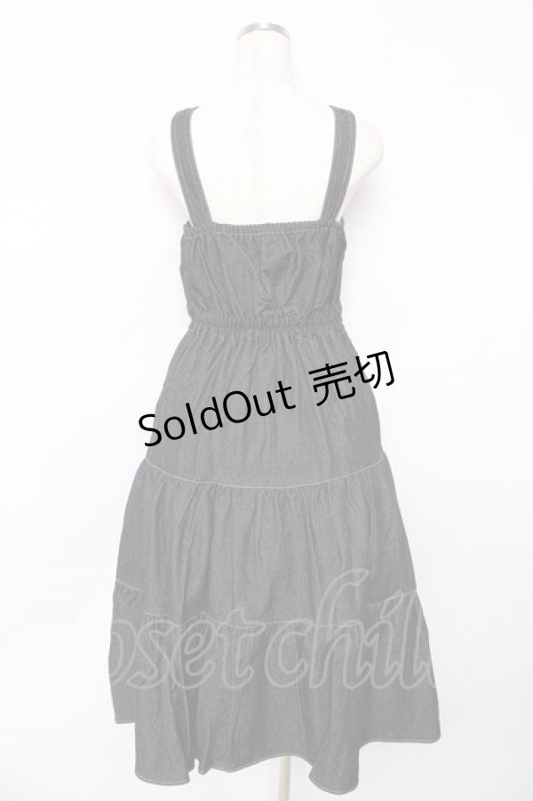 画像2: axes femme POETIQUE / ティアードロングワンピース M 黒 Y-25-10-16-122-AX-OP-SZ-ZI (2)