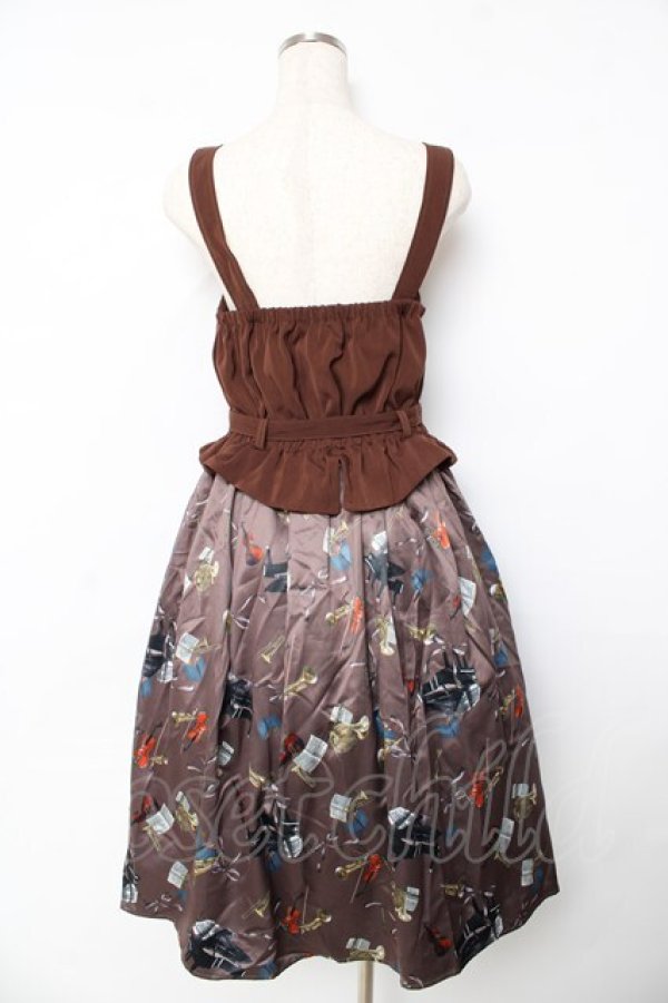 画像2: axes femme POETIQUE / カルテットビスチェワンピース M 茶 Y-25-10-16-124-AX-OP-SZ-ZI (2)