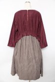 画像2: axes femme / 切替ワンピース  ワイン×グレー Y-25-10-16-126-AX-OP-SZ-ZI (2)